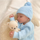 Knitted Baby Beanie Baby Blue