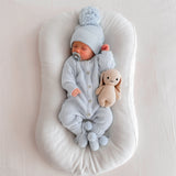 Chunky Knit Sky Baby Romper
