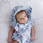 blue fairy wren ruffle playsuit