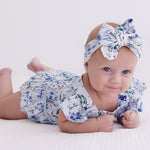 blue fairy wren ruffle playsuit