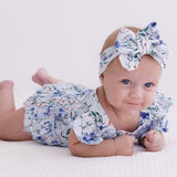 blue fairy wren ruffle playsuit