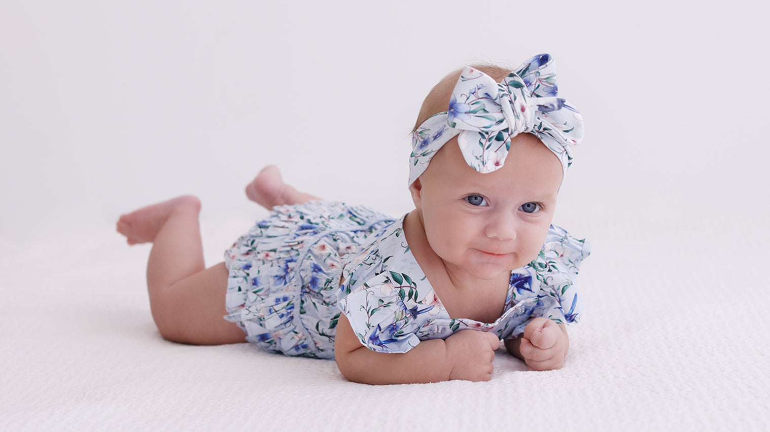 blue fairy wren ruffle playsuit
