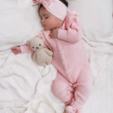 Frilly Pretty Pink Knitted Romper