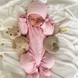 Frilly Pretty Pink Knitted Romper
