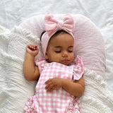 Jacquard Knit Bow - Pretty Pink