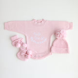 Pretty Pink Hello World Set With Beanie