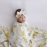 Golden Wattle Frill Jersey Swaddle