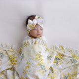 Golden Wattle Frill Jersey Swaddle