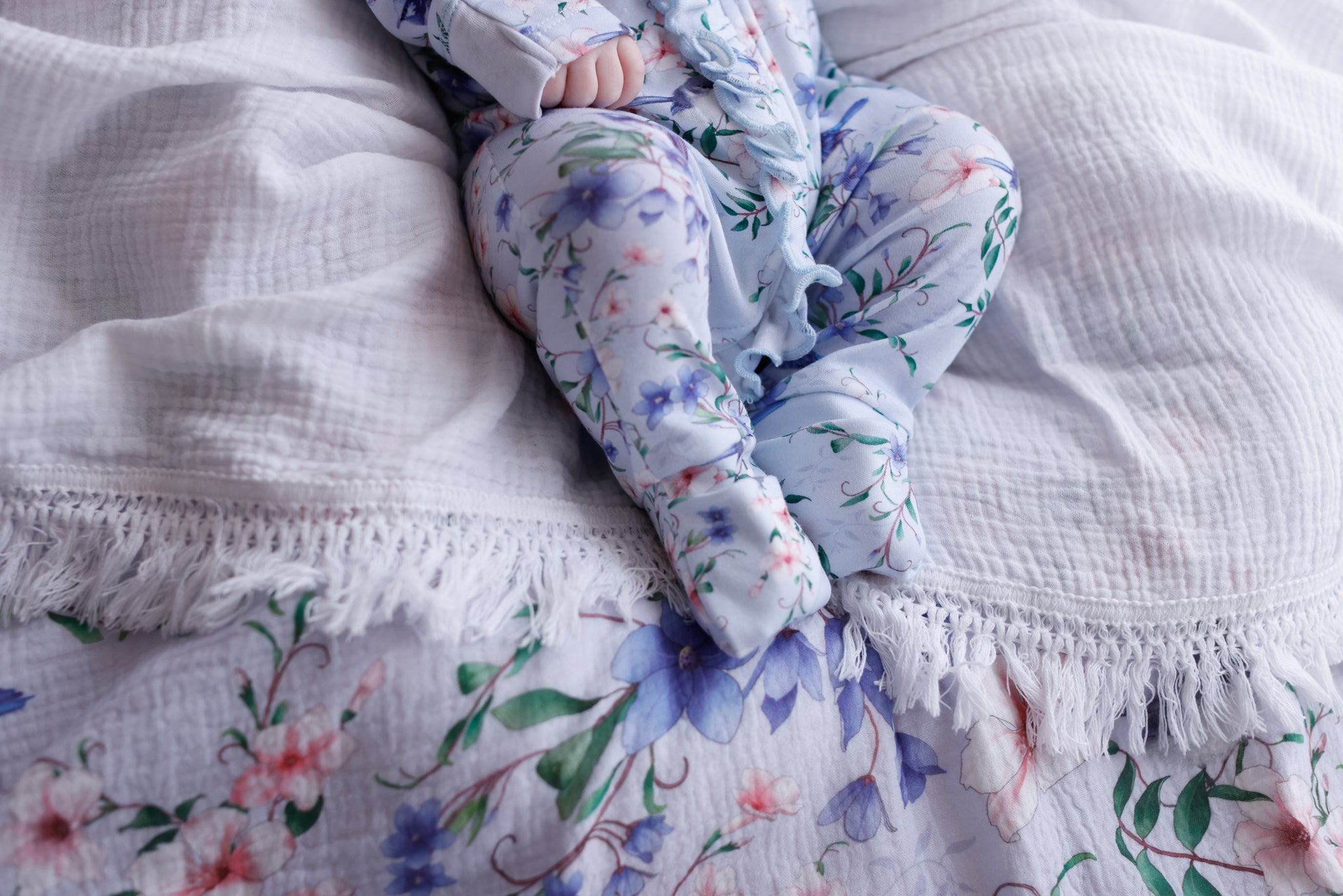 BLUE FAIRY WREN FRILLY ONESIE