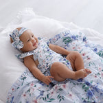 blue fairy wren ruffle playsuit