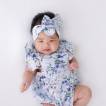 blue fairy wren ruffle playsuit