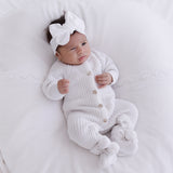 Chunky Knitted Warm White Romper