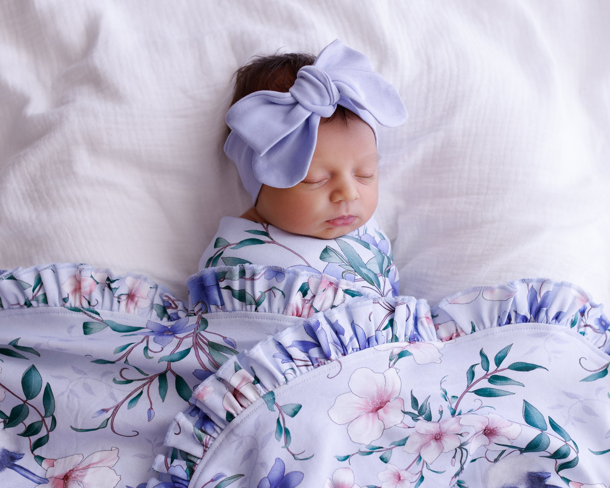 Frill Jersey Baby Swaddles