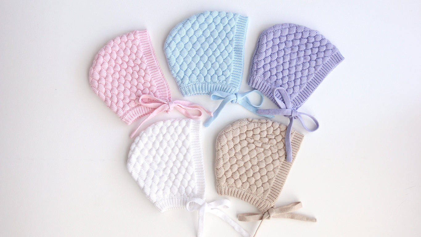 Knitted Baby Bonnets