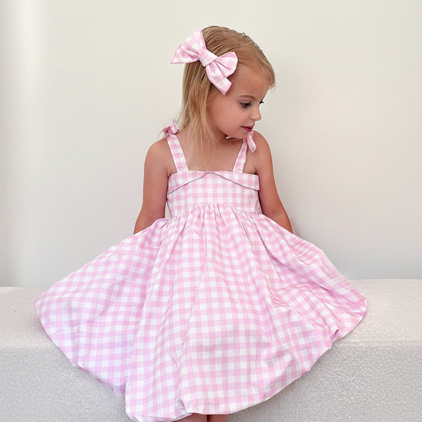 Bubble Hem Dresses & Matching Bows