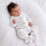 Warm White knitted baby romper – photo 3