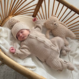 Chunky Knit Milky Coffee Romper