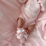 Cute Frilly Booties Pretty Pink