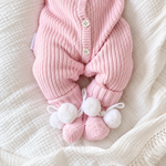 Cute Pom Pom Booties – Pretty Pink by Thea With Love