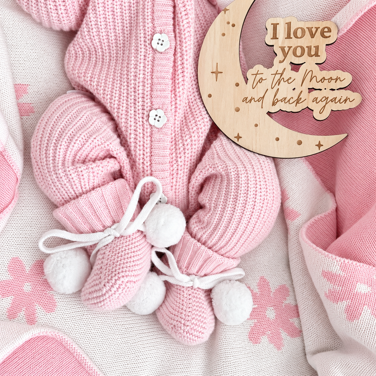Cute Pom Pom Booties – Pretty Pink – photo 4