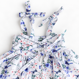 Girls Cotton Dress (2–5 Years) – Blue Fairy Wren | Bubble Hem