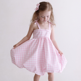 Girls Cotton Dress (2–5 Years) – Pink Gingham | Bubble Hem