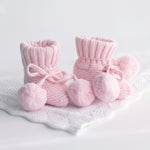 pretty-pink-knitted-booties