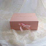 Baby Gift Box – Frill Knit Romper, Booties, Bow & Disc and Blanket