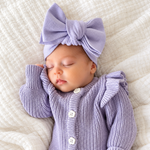 Lavender Knit Bow Headband – Baby and Toddler – photo 2