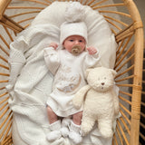 Snow Baby Blanket – 100 x 80cm Cotton Knit