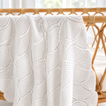 Snow cotton knit baby blanket, 100 x 80cm, by Thea With Love