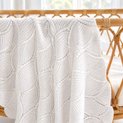 Snow cotton knit baby blanket, 100 x 80cm, by Thea With Love