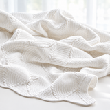 Snow cotton knit baby blanket – photo 3
