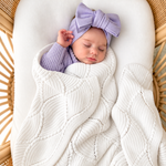 Snow cotton knit baby blanket – photo 2