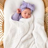 Snow cotton knit baby blanket – photo 2