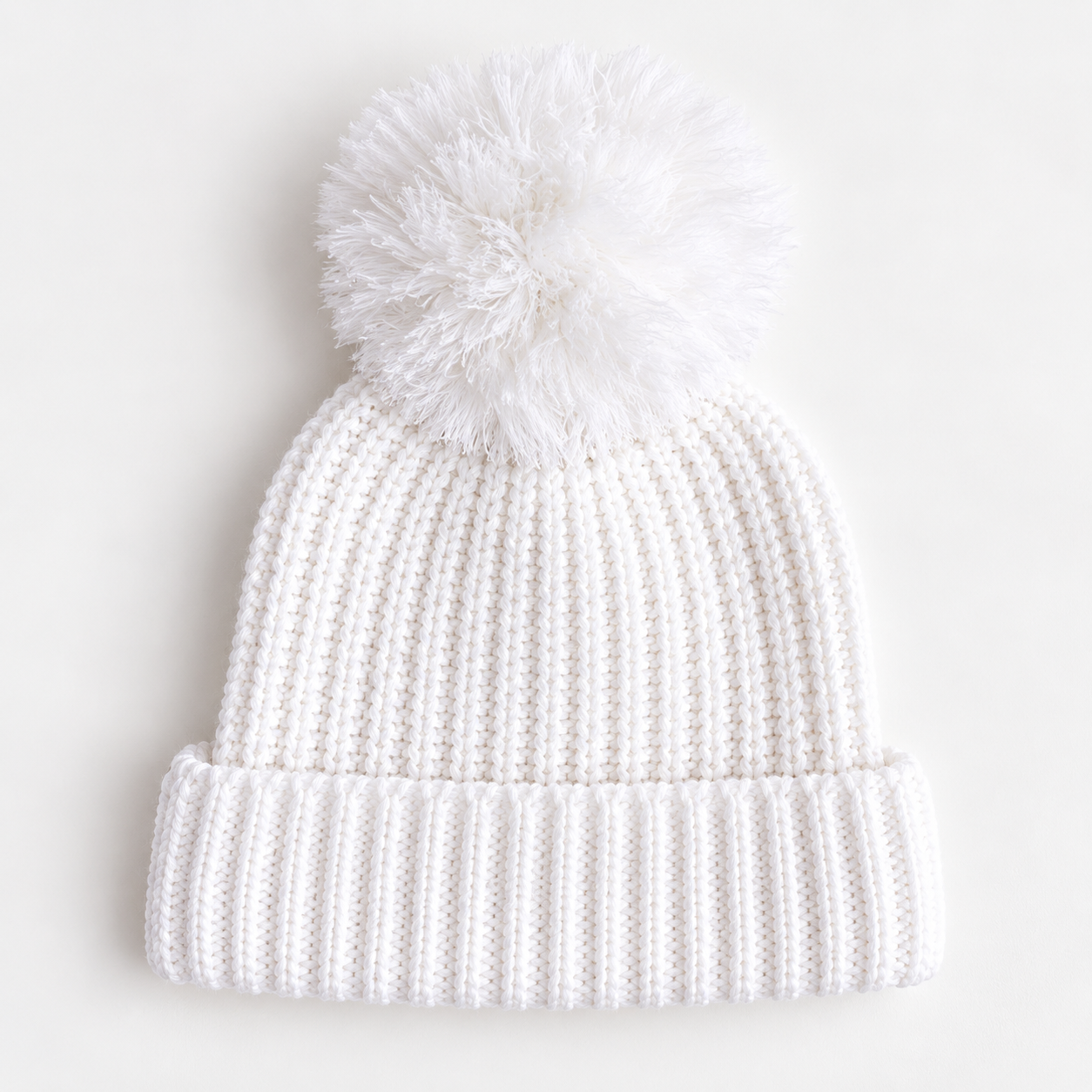 Knitted Baby Beanie – Warm White – photo 2