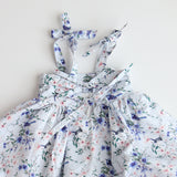 Blue Fairy Wren Bubble Hem Party Dress