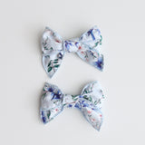 Blue Fairy Wren Clip Bow Set