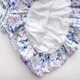 Blue Fairy Wren Bubble Hem Party Dress