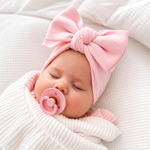 Pretty Pink knit bow headband – photo 2