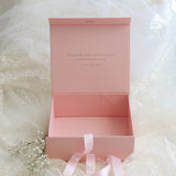 Baby Gift Box – Frill Knit Romper, Booties, Bow & Disc and Blanket