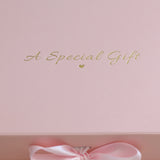 Baby Gift Set – Hello World Disc, Pink Frill Knit Romper, Booties, Bow