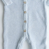 Sky Blue Knit Romper | 6–12 Months