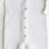 Warm White Knit Romper | 6–12 Months