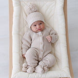 Chunky Knit Milky Coffee Baby Romper
