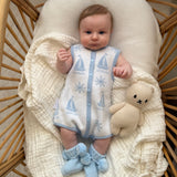 Coastal Cotton Knitted Bubble Romper