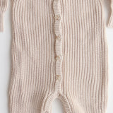 Milky Coffee Knit Romper | 6–12 Months