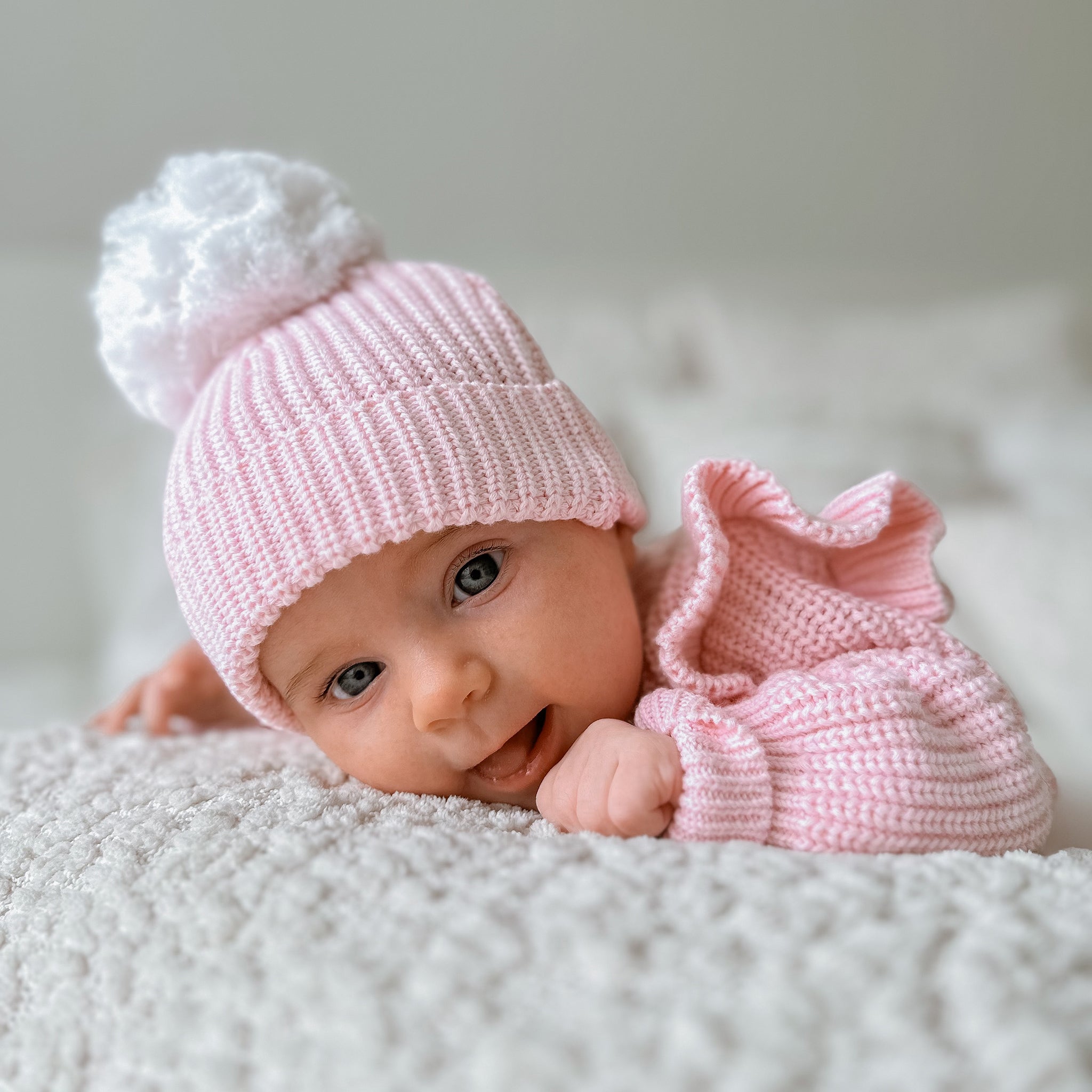 baby girl wearing beanie