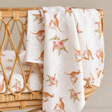 Kangaroo & Blossom Organic Muslin Swaddle