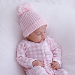 pretty-pink-knitted-beanie-with pompom